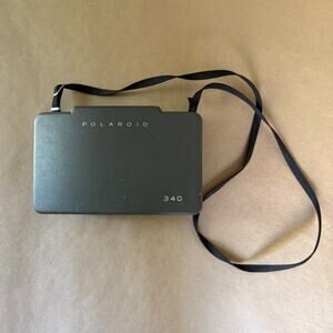 Vintage Polaroid Automatic 340 Land Camera with Strap Folding Instant Camera